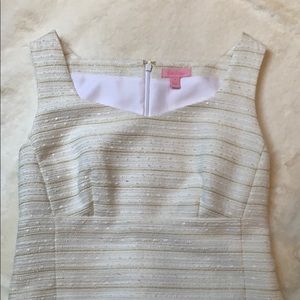 Lily Pulitzer dress white with gold lines